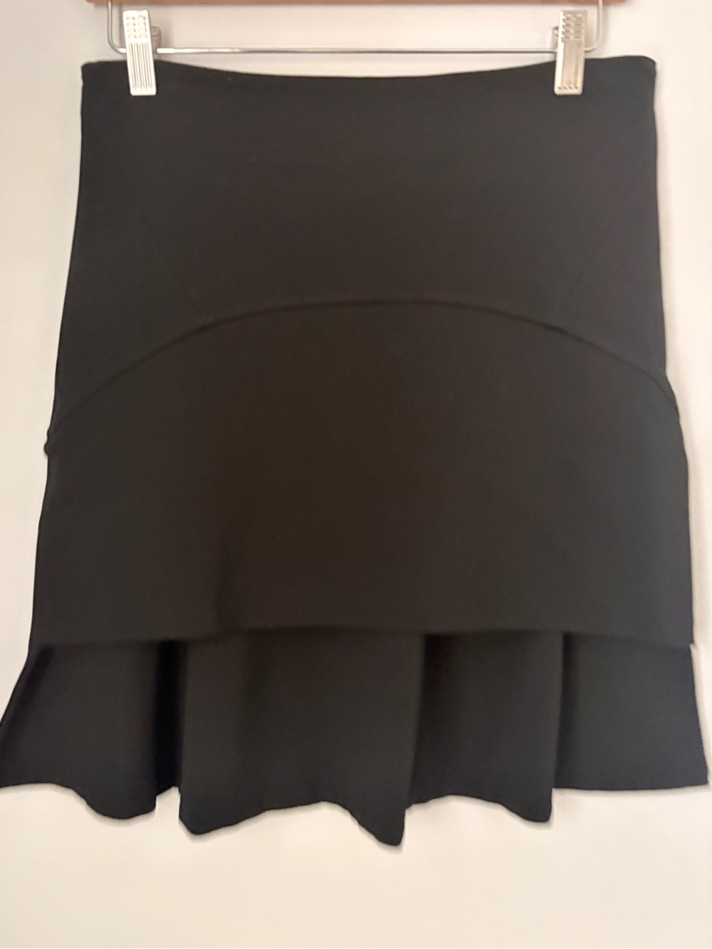 Givenchy Paris  Black Stretch Mini Draped Pleated Back Size Small Mint Condtion